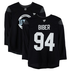 Тренировочный джерси Gregor Biber Utah Mammoth Fanatics Authentic Black from the 2024-25 NHL Season Тренировочный джерси Gregor Biber Utah Mammoth Fanatics Authentic Black from the 2024-25 NHL Season
