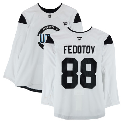 Тренировочный джерси Ilya Fedotov Utah Mammoth Fanatics Authentic White from the 2024-25 NHL Season