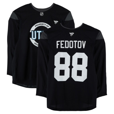 Тренировочный джерси Ilya Fedotov Utah Mammoth Fanatics Authentic Black from the 2024-25 NHL Season