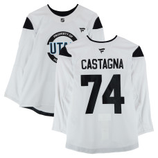 Тренировочный джерси Jonathan Castagna Utah Mammoth Fanatics Authentic White from the 2024-25 NHL Season Тренировочный джерси Jonathan Castagna Utah Mammoth Fanatics Authentic White from the 2024-25 NHL Season
