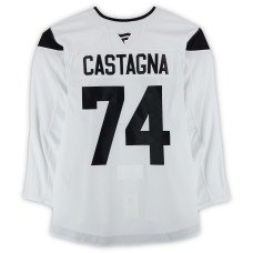 Тренировочный джерси Jonathan Castagna Utah Mammoth Fanatics Authentic White from the 2024-25 NHL Season Тренировочный джерси Jonathan Castagna Utah Mammoth Fanatics Authentic White from the 2024-25 NHL Season