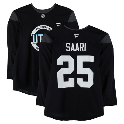 Тренировочный джерси Julius Saari Utah Mammoth Fanatics Authentic Black from the 2024-25 NHL Season