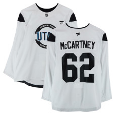 Тренировочный джерси Ben McCartney Utah Hockey Club Fanatics Authentic White from the 2024-25 NHL Season Тренировочный джерси Ben McCartney Utah Hockey Club Fanatics Authentic White from the 2024-25 NHL Season