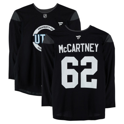 Тренировочный джерси Ben McCartney Utah Mammoth Fanatics Authentic Black from the 2024-25 NHL Season