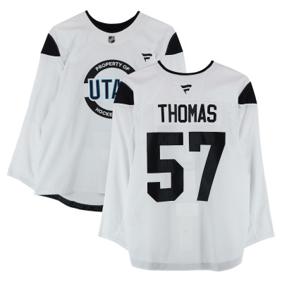 Тренировочный джерси Cal Thomas Utah Hockey Club Fanatics Authentic White from the 2024-25 NHL Season