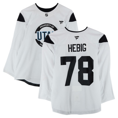 Тренировочный джерси Cameron Hebig Utah Mammoth Fanatics Authentic White from the 2024-25 NHL Season