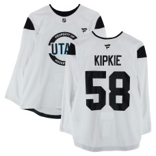 Тренировочный джерси Justin Kipkie Utah Hockey Club Fanatics Authentic White from the 2024-25 NHL Season Тренировочный джерси Justin Kipkie Utah Hockey Club Fanatics Authentic White from the 2024-25 NHL Season
