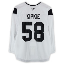Тренировочный джерси Justin Kipkie Utah Hockey Club Fanatics Authentic White from the 2024-25 NHL Season Тренировочный джерси Justin Kipkie Utah Hockey Club Fanatics Authentic White from the 2024-25 NHL Season