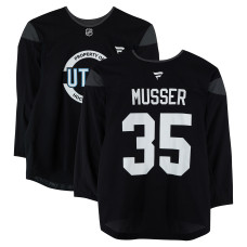 Тренировочный джерси Carsen Musser Utah Mammoth Fanatics Authentic Black from the 2024-25 NHL Season Тренировочный джерси Carsen Musser Utah Mammoth Fanatics Authentic Black from the 2024-25 NHL Season