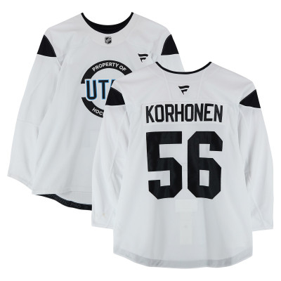 Тренировочный джерси Rasmus Korhonen Utah Hockey Club Fanatics Authentic White from the 2024-25 NHL Season