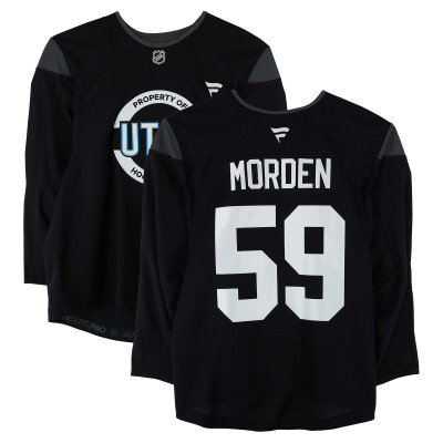 Тренировочный джерси Matthew Morden Utah Mammoth Fanatics Authentic Black from the 2024-25 NHL Season