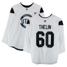 Тренировочный джерси Melker Thelin Utah Hockey Club Fanatics Authentic White from the 2024-25 NHL Season Тренировочный джерси Melker Thelin Utah Hockey Club Fanatics Authentic White from the 2024-25 NHL Season