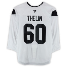 Тренировочный джерси Melker Thelin Utah Hockey Club Fanatics Authentic White from the 2024-25 NHL Season Тренировочный джерси Melker Thelin Utah Hockey Club Fanatics Authentic White from the 2024-25 NHL Season