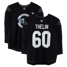Тренировочный джерси Melker Thelin Utah Mammoth Fanatics Authentic Black from the 2024-25 NHL Season Тренировочный джерси Melker Thelin Utah Mammoth Fanatics Authentic Black from the 2024-25 NHL Season