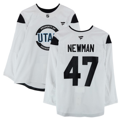 Тренировочный джерси Reggie Newman Utah Hockey Club Fanatics Authentic White from the 2024-25 NHL Season