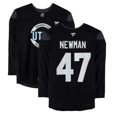 Тренировочный джерси Reggie Newman Utah Mammoth Fanatics Authentic Black from the 2024-25 NHL Season