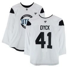 Тренировочный джерси Reid Dyck Utah Hockey Club Fanatics Authentic White from the 2024-25 NHL Season Тренировочный джерси Reid Dyck Utah Hockey Club Fanatics Authentic White from the 2024-25 NHL Season