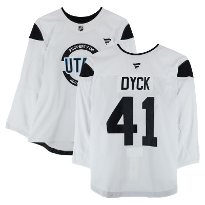 Тренировочный джерси Reid Dyck Utah Hockey Club Fanatics Authentic White from the 2024-25 NHL Season