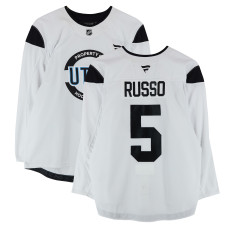 Тренировочный джерси Robbie Russo Utah Hockey Club Fanatics Authentic White from the 2024-25 NHL Season Тренировочный джерси Robbie Russo Utah Hockey Club Fanatics Authentic White from the 2024-25 NHL Season