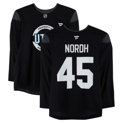 Тренировочный джерси Noel Nordh Utah Mammoth Fanatics Authentic Black from the 2024-25 NHL Season