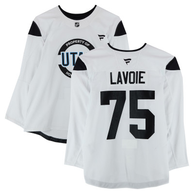 Тренировочный джерси Tomas Lavoie Utah Mammoth Fanatics Authentic White from the 2024-25 NHL Season