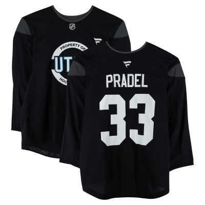 Тренировочный джерси Michal Pradel Utah Mammoth Fanatics Authentic Black from the 2024-25 NHL Season
