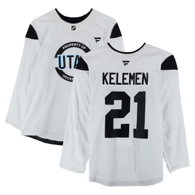 Тренировочный джерси Miloš Kelemen Utah Mammoth Fanatics Authentic White from the 2024-25 NHL Season