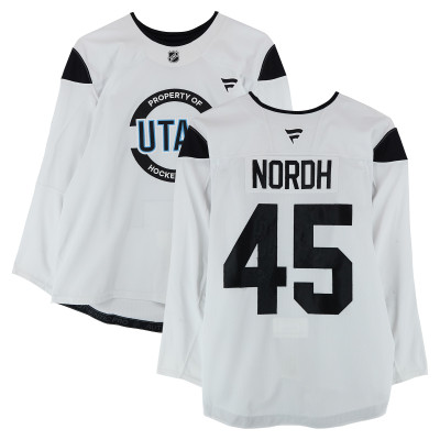 Тренировочный джерси Noel Nordh Utah Hockey Club Fanatics Authentic White from the 2024-25 NHL Season