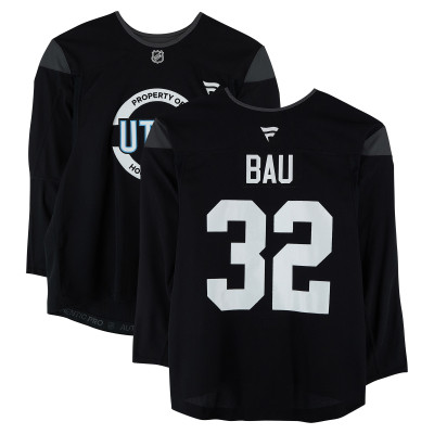 Тренировочный джерси Samu Bau Utah Mammoth Fanatics Authentic Black from the 2024-25 NHL Season