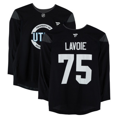 Тренировочный джерси Tomas Lavoie Utah Mammoth Fanatics Authentic Black from the 2024-25 NHL Season