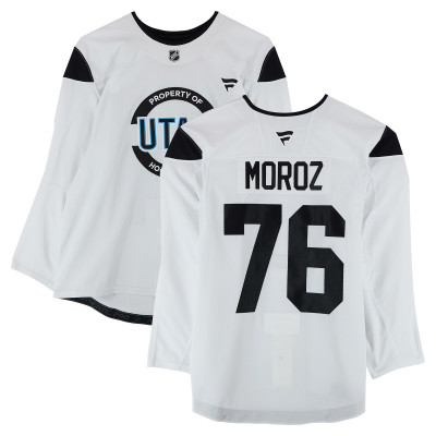 Тренировочный джерси Vadim Moroz Utah Mammoth Fanatics Authentic White from the 2024-25 NHL Season