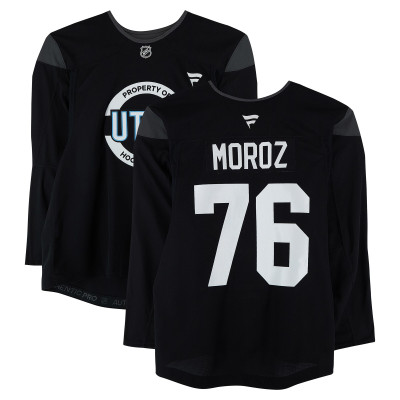 Тренировочный джерси Vadim Moroz Utah Mammoth Fanatics Authentic Black from the 2024-25 NHL Season