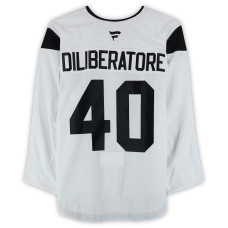 Тренировочный джерси Peter DiLiberatore Utah Hockey Club Fanatics Authentic White from the 2024-25 NHL Season Тренировочный джерси Peter DiLiberatore Utah Hockey Club Fanatics Authentic White from the 2024-25 NHL Season