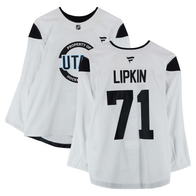 Тренировочный джерси Sam Lipkin Utah Hockey Club Fanatics Authentic White from the 2024-25 NHL Season