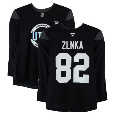 Тренировочный джерси Adam Žlnka Utah Mammoth Fanatics Authentic Black from the 2024-25 NHL Season