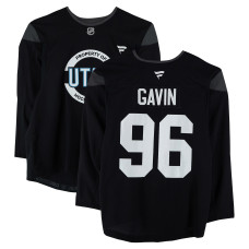 Тренировочный джерси Will Gavin Utah Mammoth Fanatics Authentic Black from the 2024-25 NHL Season