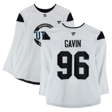 Тренировочный джерси Will Gavin Utah Mammoth Fanatics Authentic White from the 2024-25 NHL Season Тренировочный джерси Will Gavin Utah Mammoth Fanatics Authentic White from the 2024-25 NHL Season
