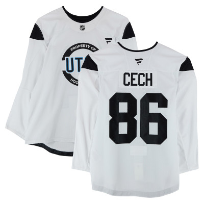 Тренировочный джерси Aleš Čech Utah Mammoth Fanatics Authentic White from the 2024-25 NHL Season