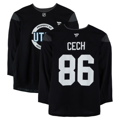 Тренировочный джерси Aleš Čech Utah Mammoth Fanatics Authentic Black from the 2024-25 NHL Season