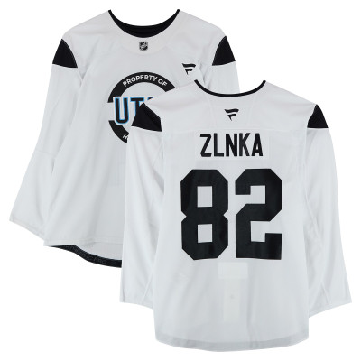 Тренировочный джерси Adam Žlnka Utah Mammoth Fanatics Authentic White from the 2024-25 NHL Season