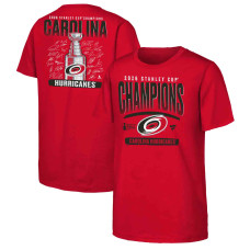 Подростковая Carolina Hurricanes Fanatics Red 2026 Stanley Cup Champions Signature Roster T-Shirt Подростковая Carolina Hurricanes Fanatics Red 2026 Stanley Cup Champions Signature Roster T-Shirt