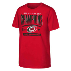 Подростковая Carolina Hurricanes Fanatics Red 2026 Stanley Cup Champions Signature Roster T-Shirt Подростковая Carolina Hurricanes Fanatics Red 2026 Stanley Cup Champions Signature Roster T-Shirt