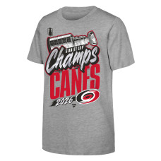 Подростковая Carolina Hurricanes Fanatics Heather Gray 2026 Stanley Cup Champions Authentic Locker Room T-Shirt Подростковая Carolina Hurricanes Fanatics Heather Gray 2026 Stanley Cup Champions Authentic Locker Room T-Shirt