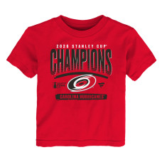 Детская Carolina Hurricanes Fanatics Red 2026 Stanley Cup Champions Signature Roster T-Shirt
