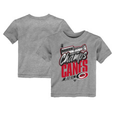 Детская Carolina Hurricanes Fanatics Heather Gray 2026 Stanley Cup Champions Authentic Locker Room T-Shirt Детская Carolina Hurricanes Fanatics Heather Gray 2026 Stanley Cup Champions Authentic Locker Room T-Shirt