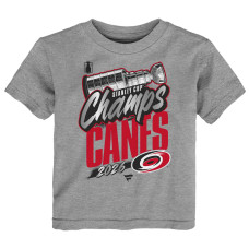 Детская Carolina Hurricanes Fanatics Heather Gray 2026 Stanley Cup Champions Authentic Locker Room T-Shirt Детская Carolina Hurricanes Fanatics Heather Gray 2026 Stanley Cup Champions Authentic Locker Room T-Shirt
