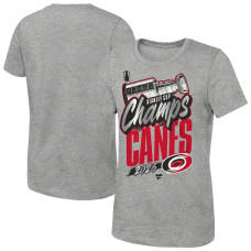 Футболка Girls Youth Carolina Hurricanes Fanatics Heather Gray 2026 Stanley Cup Champions Replica Locker Room Футболка Girls Youth Carolina Hurricanes Fanatics Heather Gray 2026 Stanley Cup Champions Replica Locker Room