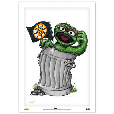 Постер Boston Bruins Oscar the Grouch 24 x 36