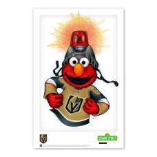 Постер Vegas Golden Knights Elmo 11 x 17 Sesame Street