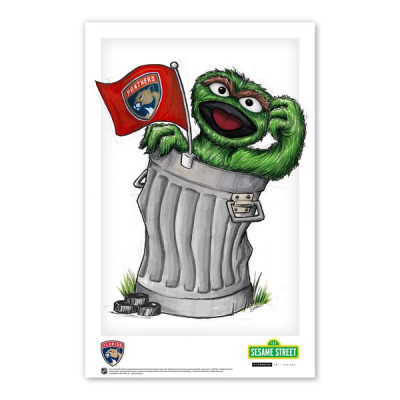 Постер Florida Panthers Oscar the Grouch 11" x 17" Sesame Street